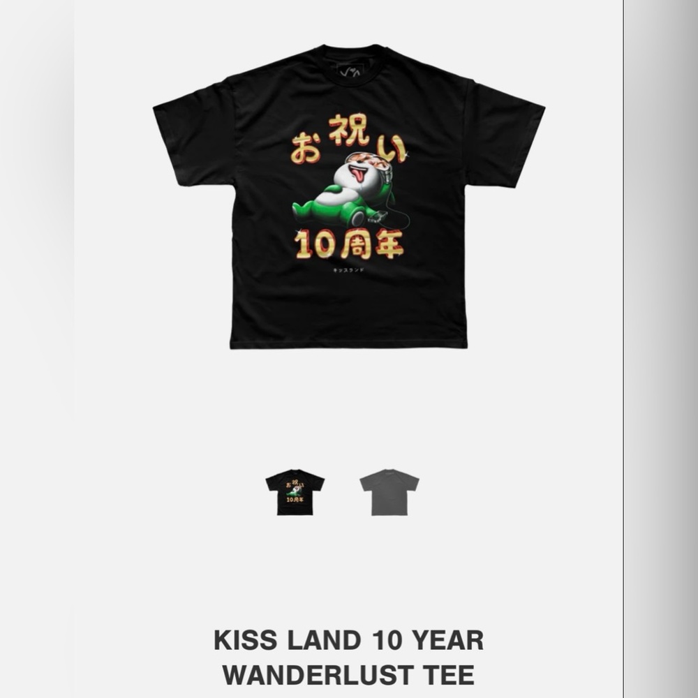 The Weeknd’s official “Kiss Land” 10 Year Anniversary TShirt “Wanderlust”